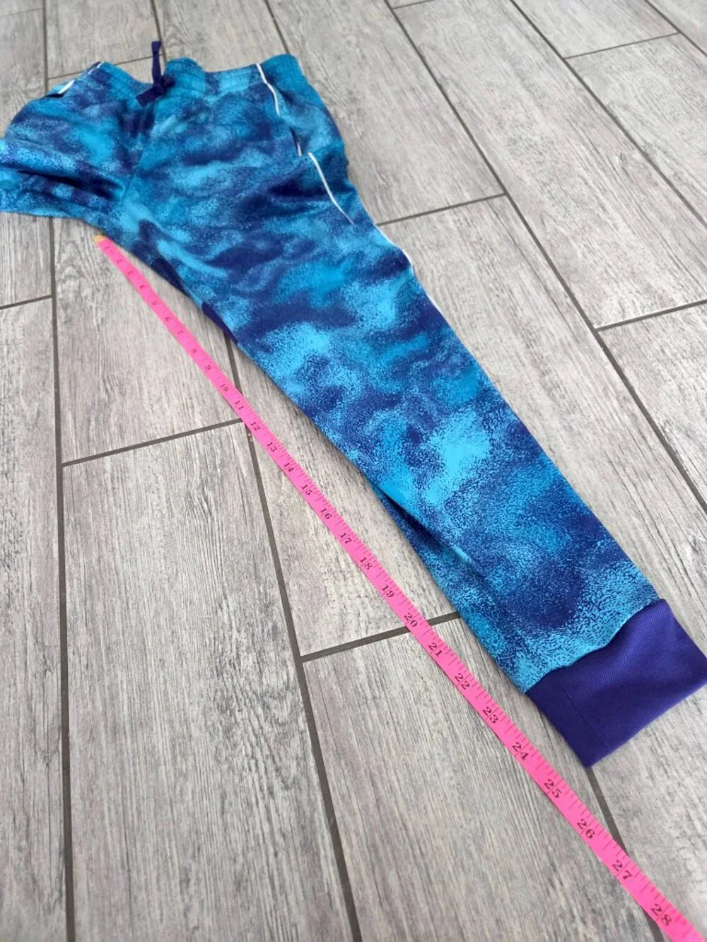 Under Armour Youth Kids Athletic Jogger Pants Blue Abstract Print Size Medium